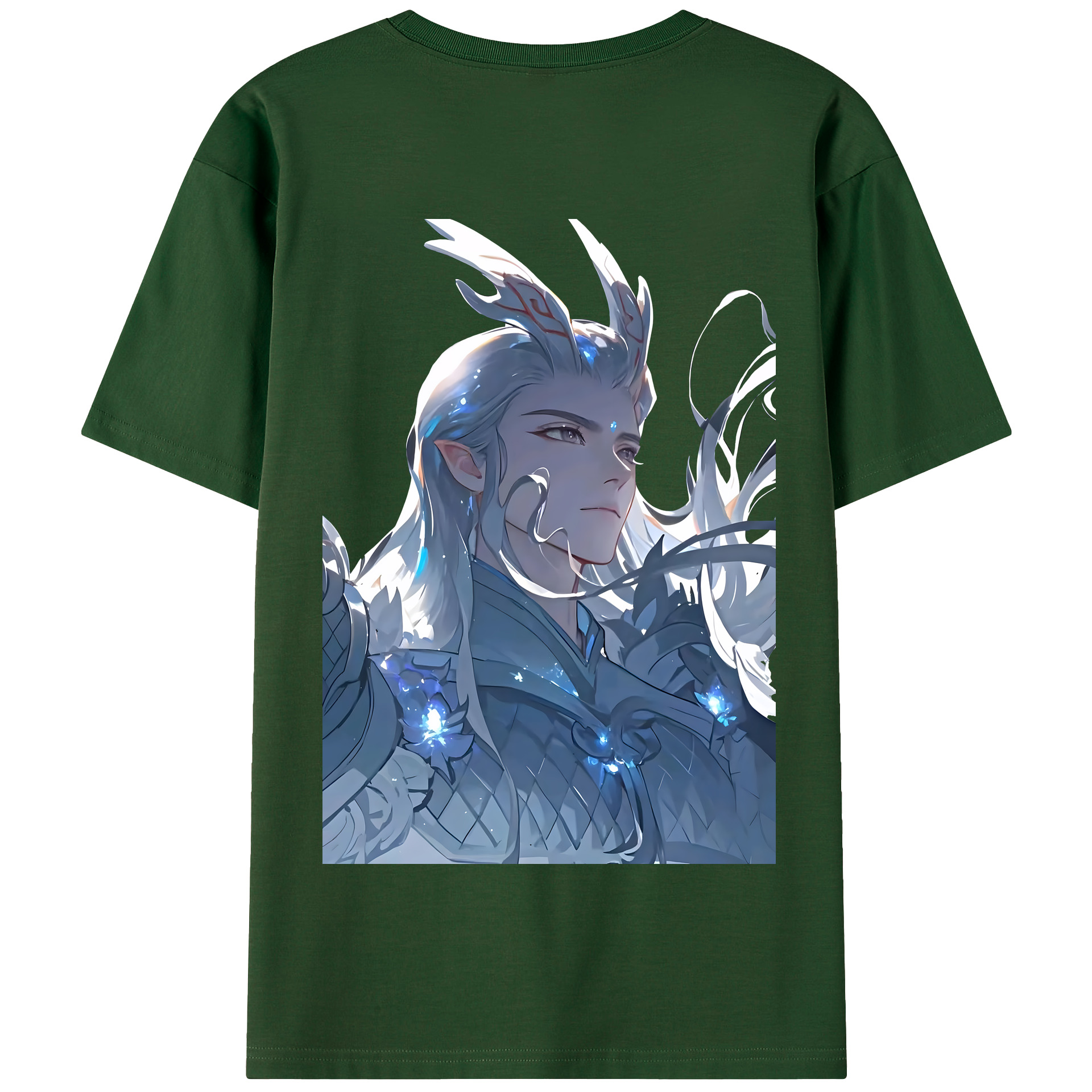 （画像用） Ne Zha 2 ナタ 魔童の大暴れ 綿100％半袖Tシャツ（背面プリント）